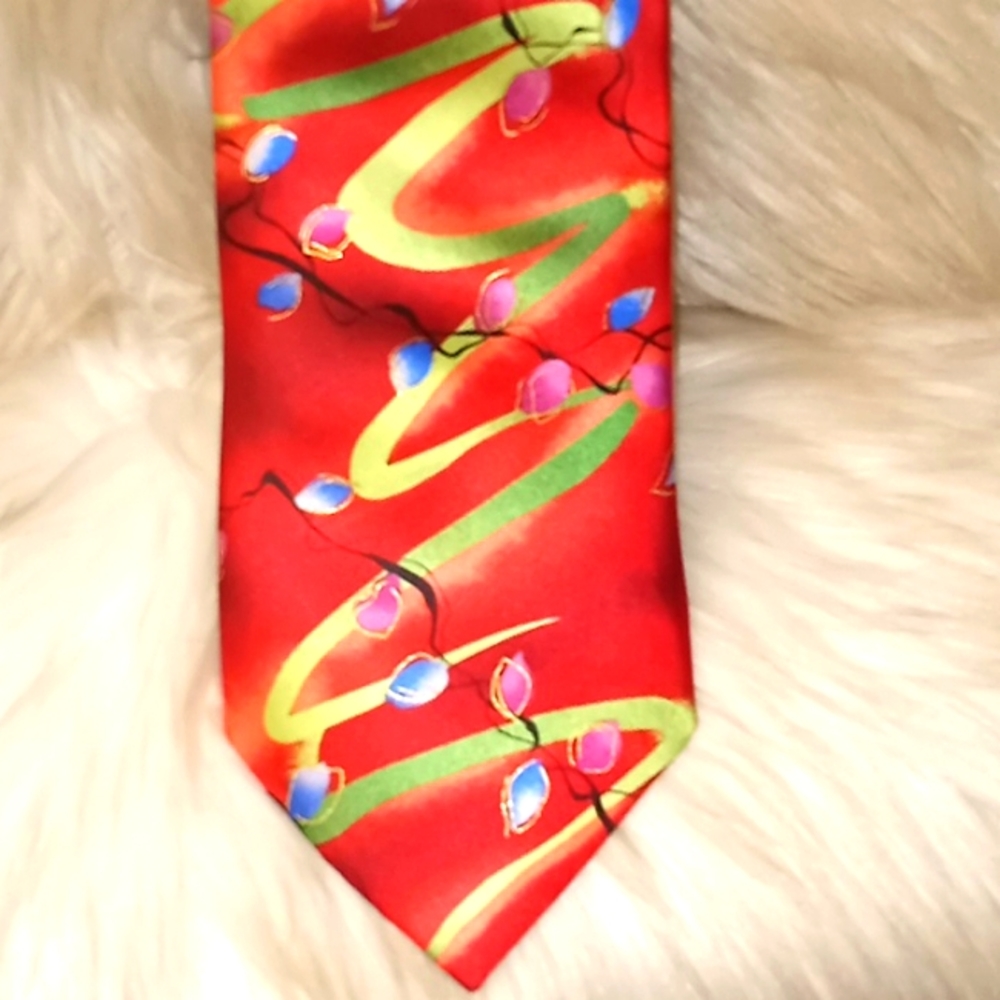 Jerry Garcia Ombre String of Christmas Lights Tie - Picture 4 of 13